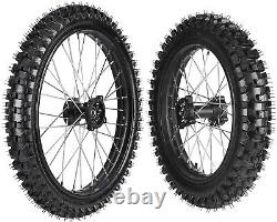70/100-19 90/100-16 Tire Rim Wheel Assembly Disc Rotor Sprocket Dirt Pit Bike