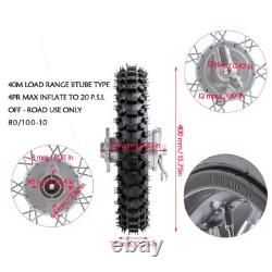 80/100-10 Rear Wheel Tire Tyre Rim Drum Brake for Pit Dirt Bike KLX110 TTR110 US