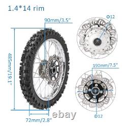 80/100-12 60/100-14 Front Rear Wheels Kit For Dirt Bike 110cc 125cc Apollo SSR