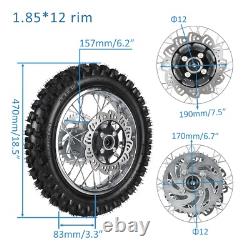 80/100-12 60/100-14 Front Rear Wheels Kit For Dirt Bike 110cc 125cc Apollo SSR