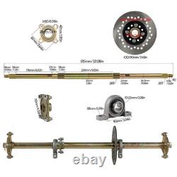 810mm 32 Inch Rear Axle Kit Front Steering Rack 6 Wheels for Go Kart