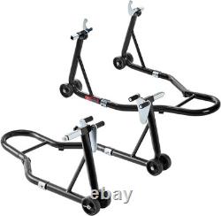 850LB Motorcycle Stand Front & Rear Wheel Lift Adjustable & Durable