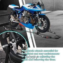 850LB Motorcycle Stand Front & Rear Wheel Lift Adjustable & Durable