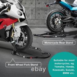850LB Motorcycle Stand Front & Rear Wheel Lift Adjustable & Durable
