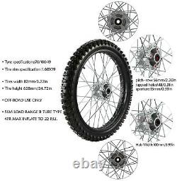 90/100-16+ 70/100-19 Front Rear Wheel Tire Rim for Motocross Honda Pit Dirt Bike