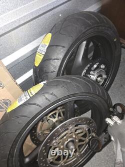 99 00 HONDA CBR 600 F4 600F4 front/rear rims complete wheels rotors tires set