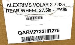 Alexrims Volar 2.7 27.5 BOOST 110x15 14812 Rear HG 8-10 Disc 32h Wheelset New