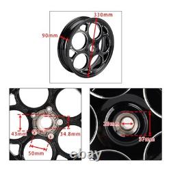 Aluminum 3.0 X 12 Wheel Rim Set Black For Vespa Sprint Primavera 50 125 150