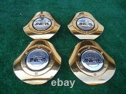 Antera Tri Spokes Wheels Rims Gold Caps 17x10 Et50 P/n 109107007 Rare Of Rare