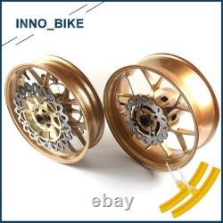 Arashi Front Rear Wheels Rims with Brake Disc Rotors For Honda CBR1000RR 2004 2005