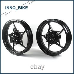 Arashi Glossy Black Tubeless Front Rear Wheels Rims For Ninja 400 Z400 2018-2023