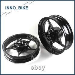 Arashi Glossy Black Tubeless Front Rear Wheels Rims For Ninja 400 Z400 2018-2023