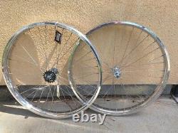 BICYCLE FAT WHEELSET 26 x 3.0 (63MM) x 36H COASTER BRAKE CHROME POLISHED BIKES