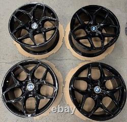 BMW X5 X6 X5M X6M 2007-2019 21 OEM Wheel Rim Black SET of 4 Fronts & Rears