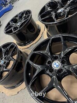 BMW X5 X6 X5M X6M 2007-2019 21 OEM Wheel Rim Black SET of 4 Fronts & Rears