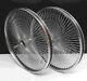 Beach Cruiser Lowrider 26 140 spokes Rear & Front Bicycle Wheelset Chrome