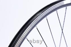 Bicycle Wheels Front and Rear Aluminum Metal 26in Silver Black Series 36H