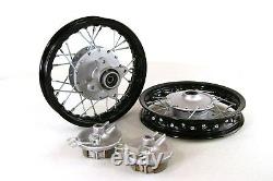 Black Front & Rear Alum wheels rims 10 10 inch CRF50 XR50 Pit Bike Stock Drum