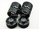 Black alloy1.9 wheel rim set (2 front + 2 dually rear) for RC4WD rc cars crawler