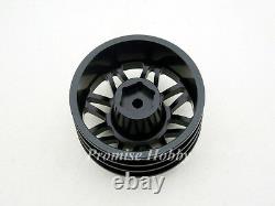 Black alloy1.9 wheel rim set (2 front + 2 dually rear) for RC4WD rc cars crawler