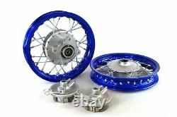 Blue Front & Rear Alum wheels rims 10 10 inch CRF50 XR50 Pit Bike Stock Drum