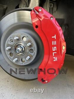 Brake Caliper Covers for Tesla Model X S Front Rear Wheels 2022 2023 4pcs/set