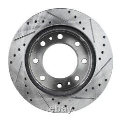 Brake Disc & Ceramic Pad Kit For 2003-2017 Express 2500 Front Rear Cross-drilled