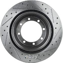Brake Disc Set For 12-22 Ford F-250 Super Duty Front Rear Cross-drilled Slotted