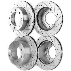 Brake Disc Set For 2005-2012 Ford F-250 Super Duty Front Rear Cross-drilled 4WD