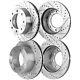 Brake Disc Set For 2005-2012 Ford F-250 Super Duty Front Rear Cross-drilled 4WD