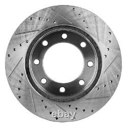 Brake Disc Set For 2005-2012 Ford F-250 Super Duty Front Rear Cross-drilled 4WD