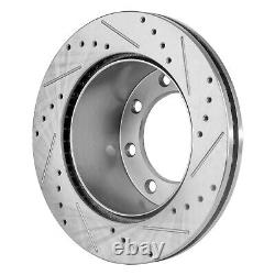 Brake Disc Set For 2005-2012 Ford F-250 Super Duty Front Rear Cross-drilled 4WD
