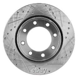 Brake Disc Set For 2005-2012 Ford F-250 Super Duty Front Rear Cross-drilled 4WD