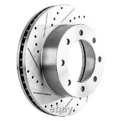 Brake Disc Set For 2005-2012 Ford F-250 Super Duty Front Rear Cross-drilled 4WD