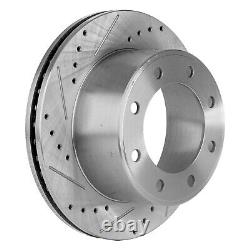 Brake Disc Set For 2005-2012 Ford F-250 Super Duty Front Rear Cross-drilled 4WD