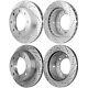 Brake Disc Set For 99-04 Ford F-250 Super Duty Front Rear Cross-drilled Slotted