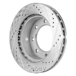 Brake Disc Set For 99-04 Ford F-250 Super Duty Front Rear Cross-drilled Slotted