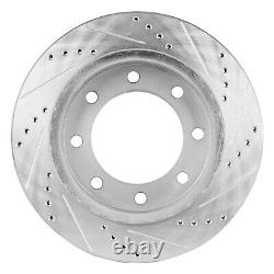 Brake Disc Set For 99-04 Ford F-250 Super Duty Front Rear Cross-drilled Slotted