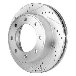 Brake Disc Set For 99-04 Ford F-250 Super Duty Front Rear Cross-drilled Slotted