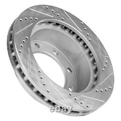 Brake Disc Set For 99-04 Ford F-250 Super Duty Front Rear Cross-drilled Slotted