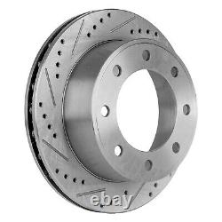 Brake Disc Set For 99-04 Ford F-250 Super Duty Front Rear Cross-drilled Slotted