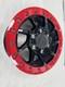 CAN AM MAVERICK R WHEEL FRONT OR REAR 16x7 BLACK/RED BEADLOCK 1 MILES 2025 (1)