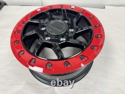 CAN AM MAVERICK R WHEEL FRONT OR REAR 16x7 BLACK/RED BEADLOCK 1 MILES 2025 (1)