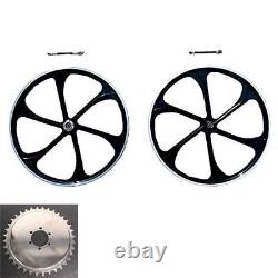 CDHPOWER 26 Alum Mag Wheels Set Rims 100x135MM & 36T Sprocket-Motorized Bicycle
