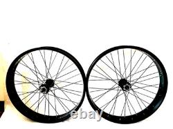 CDH 26x 4 Fat Tire Bike Rim Bicycle Wheel Set Heavy Duty 12 G Spoke Wheel Black