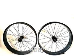 CDH 26x 4 Fat Tire Bike Rim Bicycle Wheel Set Heavy Duty 12 G Spoke Wheel Black