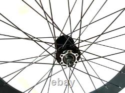 CDH 26x 4 Fat Tire Bike Rim Bicycle Wheel Set Heavy Duty 12 G Spoke Wheel Black