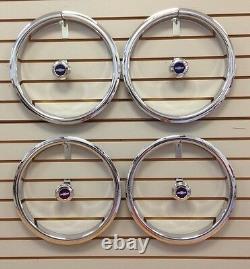 CHEVY CHEVELLE CAMARO 5-Spoke Wheel TRIM RINGS & CENTER CAPS SET