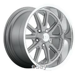CPP US Mags U111 Rambler Wheels Rims, 18x8 front + 18x9.5 rear, 5x4.75, GRAY XX