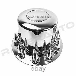 Chrome 19.5 Front+Rear Wheel Center Hub Cap 10 Lug Axle for 05-11 Dodge RAM